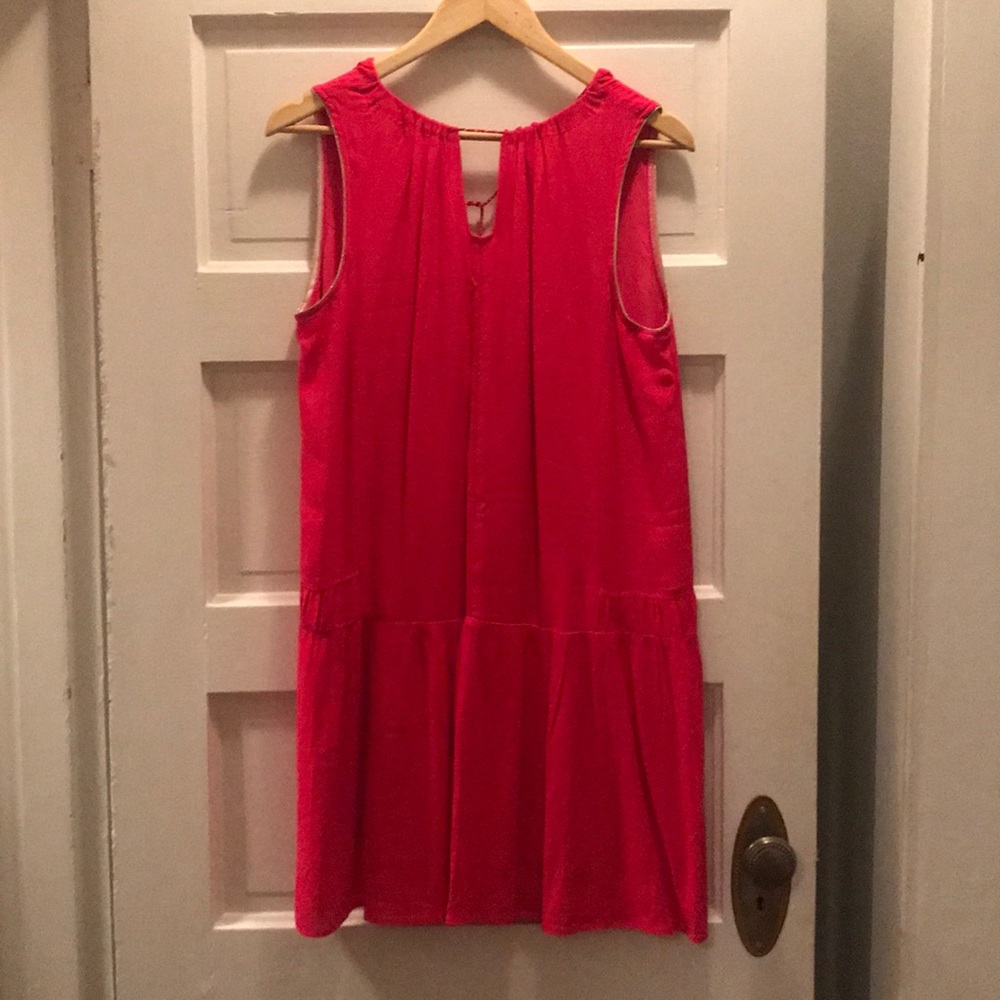 Orfeo Paris Hot Pink Dress Gold trimmed